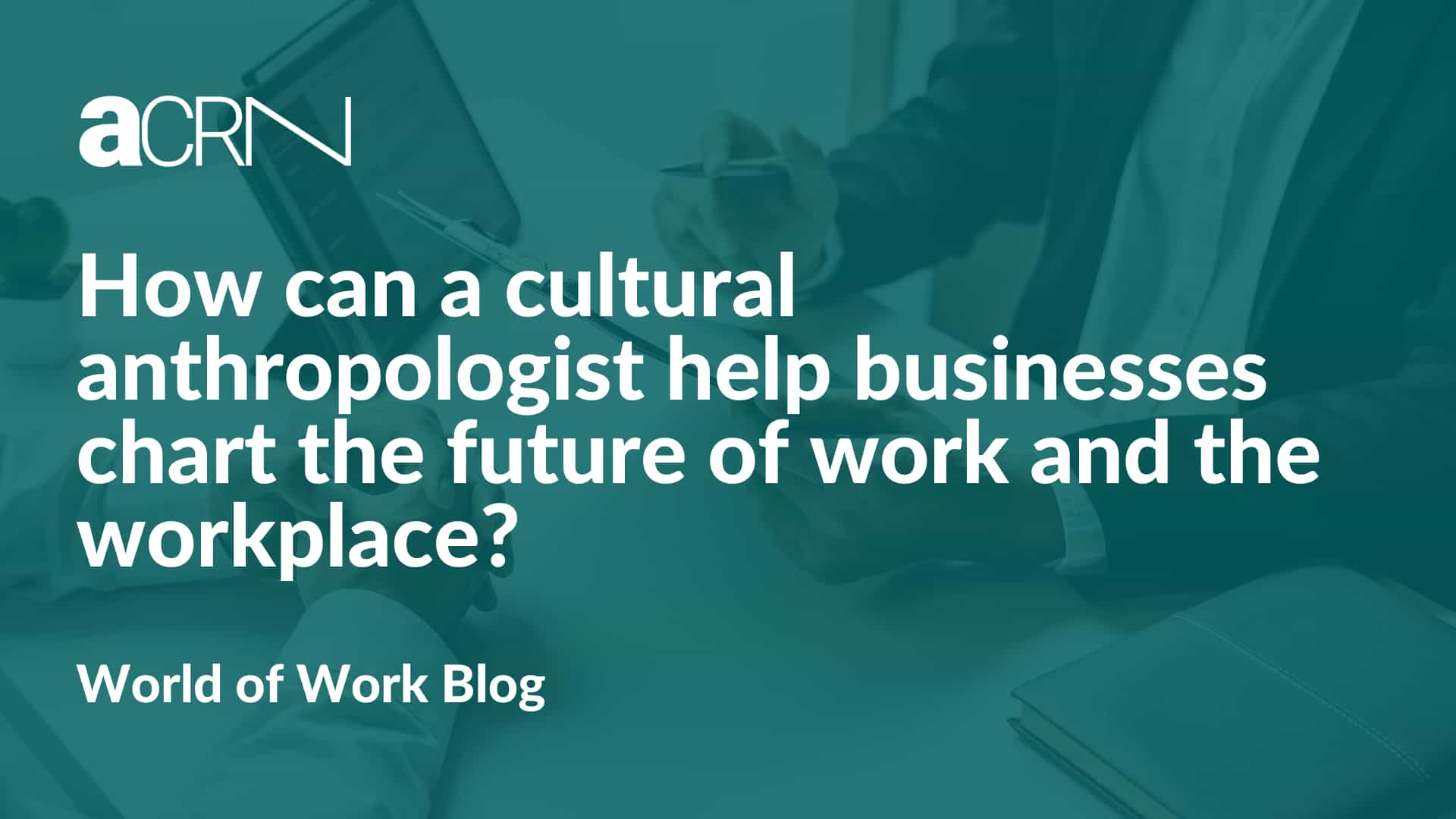 How can a cultural anthropologist help businesses chart the future of work and the workplace
